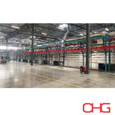 좋은 가격 산업용 전력 및 무료 상공 컨베이어 시스템 파우더 코팅 라인을위한 탄소 강철 온라인으로