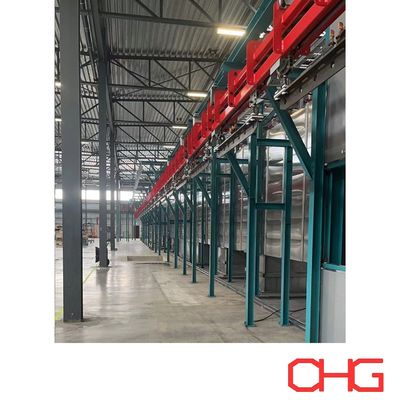 좋은 가격 Power and Free Overhead Trolly Conveyor System for Coating Line offers customizable layout 온라인으로