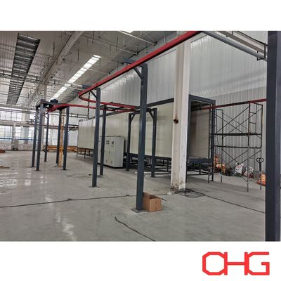 컨베이어 시스템으로 알루미늄 프로필 하드웨어에 대한 자동 파우더 코팅 라인