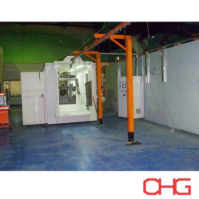 탄소강 스프레이 부스가 있는 맞춤형 수동 분체 도장 라인